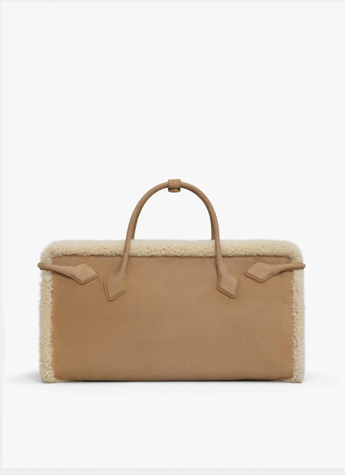 LE TECKEL TOTE BAG IN MERINO SHEARLING ALAÏA CAMEL LE TECKEL TOTE BAG IN MERINO SHEARLING